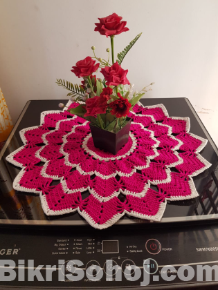 Crochet doily table mat 18 inch